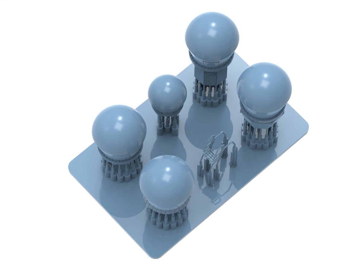 Photo of 1/200 HS Models resin dome radars set with AN/WSC-6 and USC-38 naval antennas
