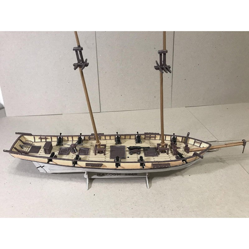 Photo of Halcon topsail schooner card model kit 1:200 by Orel Publishing