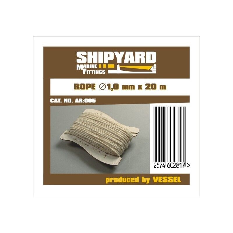 Model Ship Rope Threader 1.0mm Model Ship Rope 20m by Shipyard - Precision Rigging – Modelland