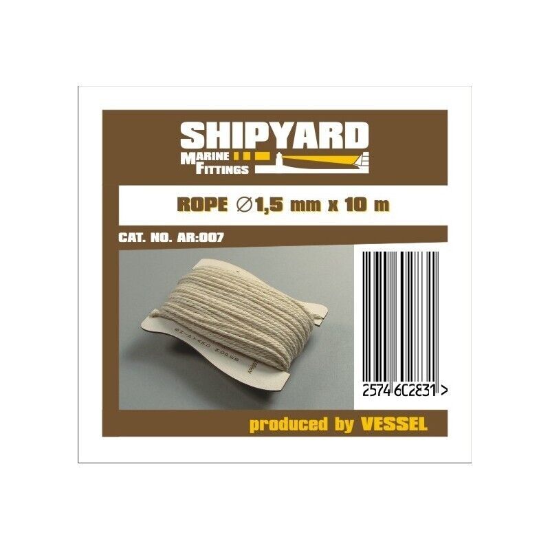 Shipyard 1.5mm Modeling Rope (10m) - Perfect for Rigging Detail – Modelland