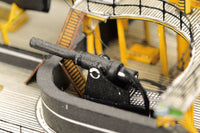 Photo of HMV SMS Sachsen 1:250 scale card model kit by HMV, detailed German ironclad warship papermodel with 760 parts.