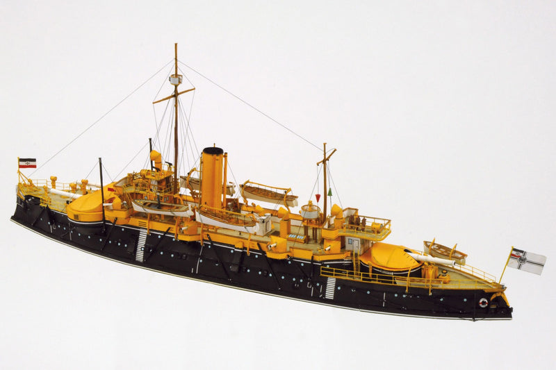 Photo of SMS Beowulf card model kit 1/250 by HMV – detailed German coast defense battleship papermodel