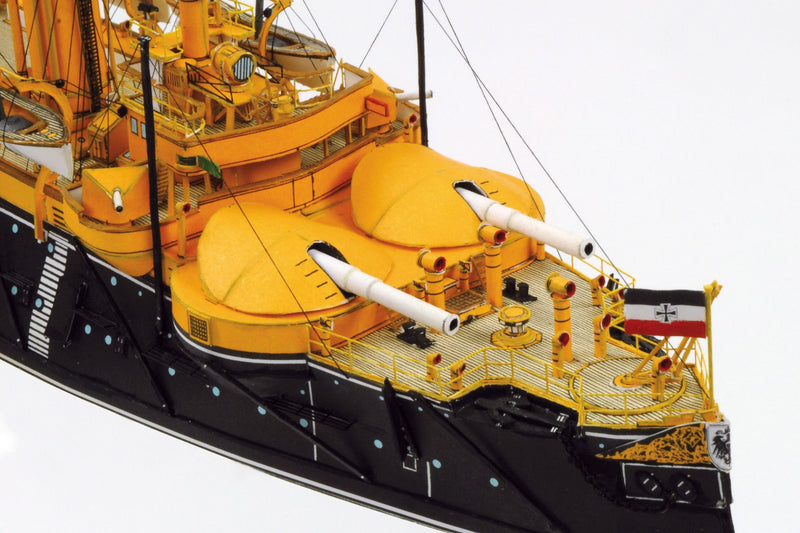 Photo of SMS Beowulf card model kit 1/250 by HMV – detailed German coast defense battleship papermodel