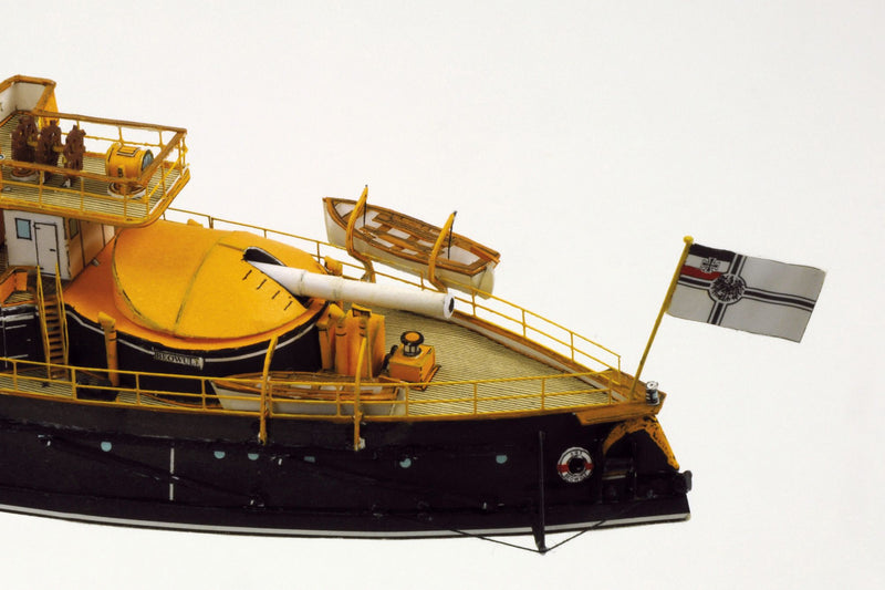 Photo of SMS Beowulf card model kit 1/250 by HMV – detailed German coast defense battleship papermodel