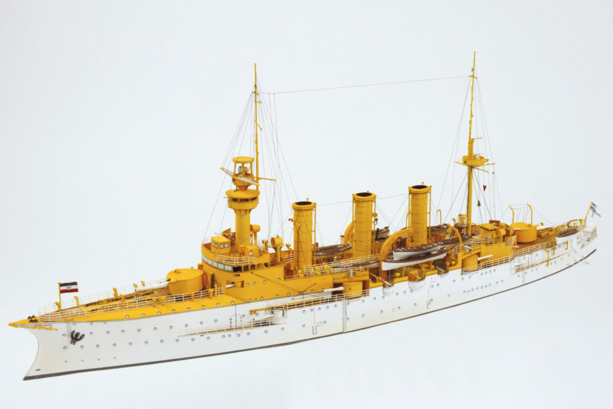 Photo of HMV card model kit SMS Victoria Louise 1901 heavy cruiser scale 1:250