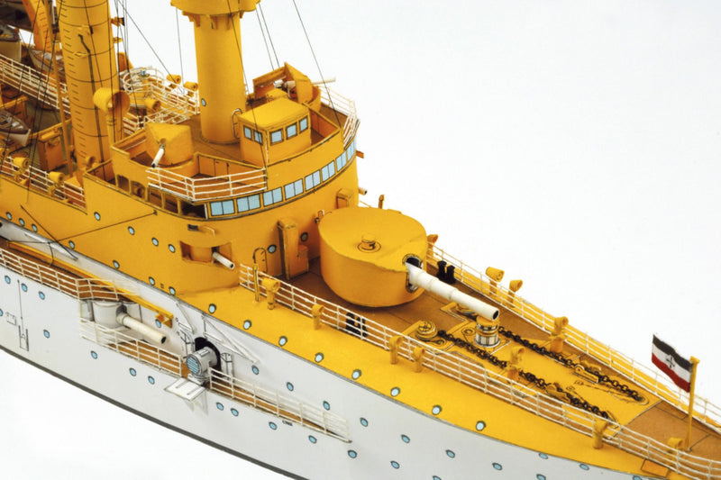 Photo of HMV card model kit SMS Victoria Louise 1901 heavy cruiser scale 1:250