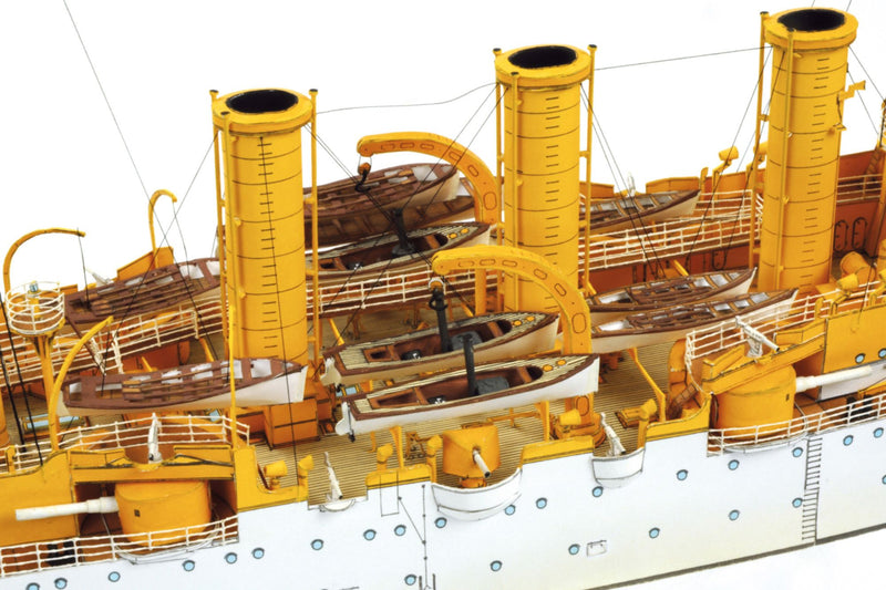 Photo of HMV card model kit SMS Victoria Louise 1901 heavy cruiser scale 1:250