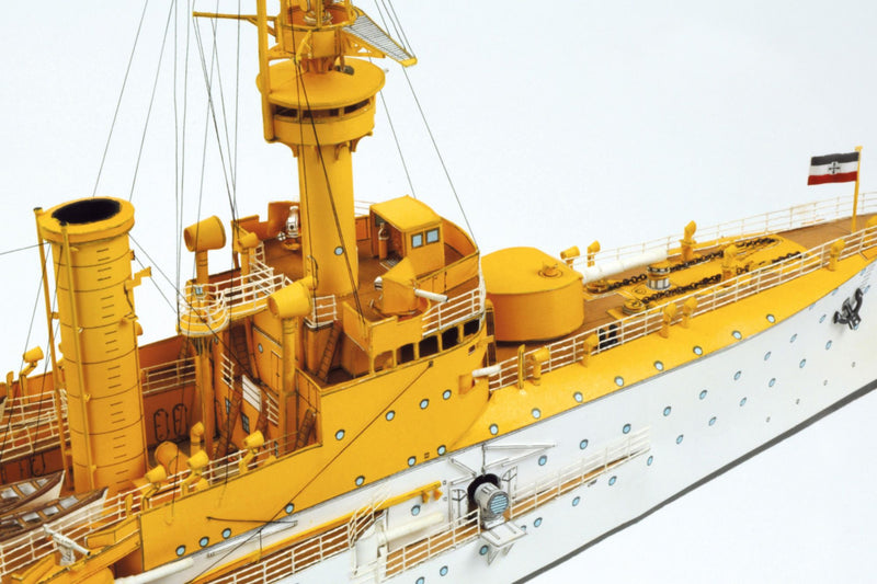 Photo of HMV card model kit SMS Victoria Louise 1901 heavy cruiser scale 1:250