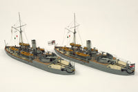 Photo of HMV Card Model Kit SMS Wespe & SMS Natter 1:250 scale paper model ships with detailed superstructure and dinghies