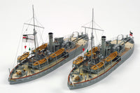 Photo of HMV Card Model Kit SMS Wespe & SMS Natter 1:250 scale paper model ships with detailed superstructure and dinghies
