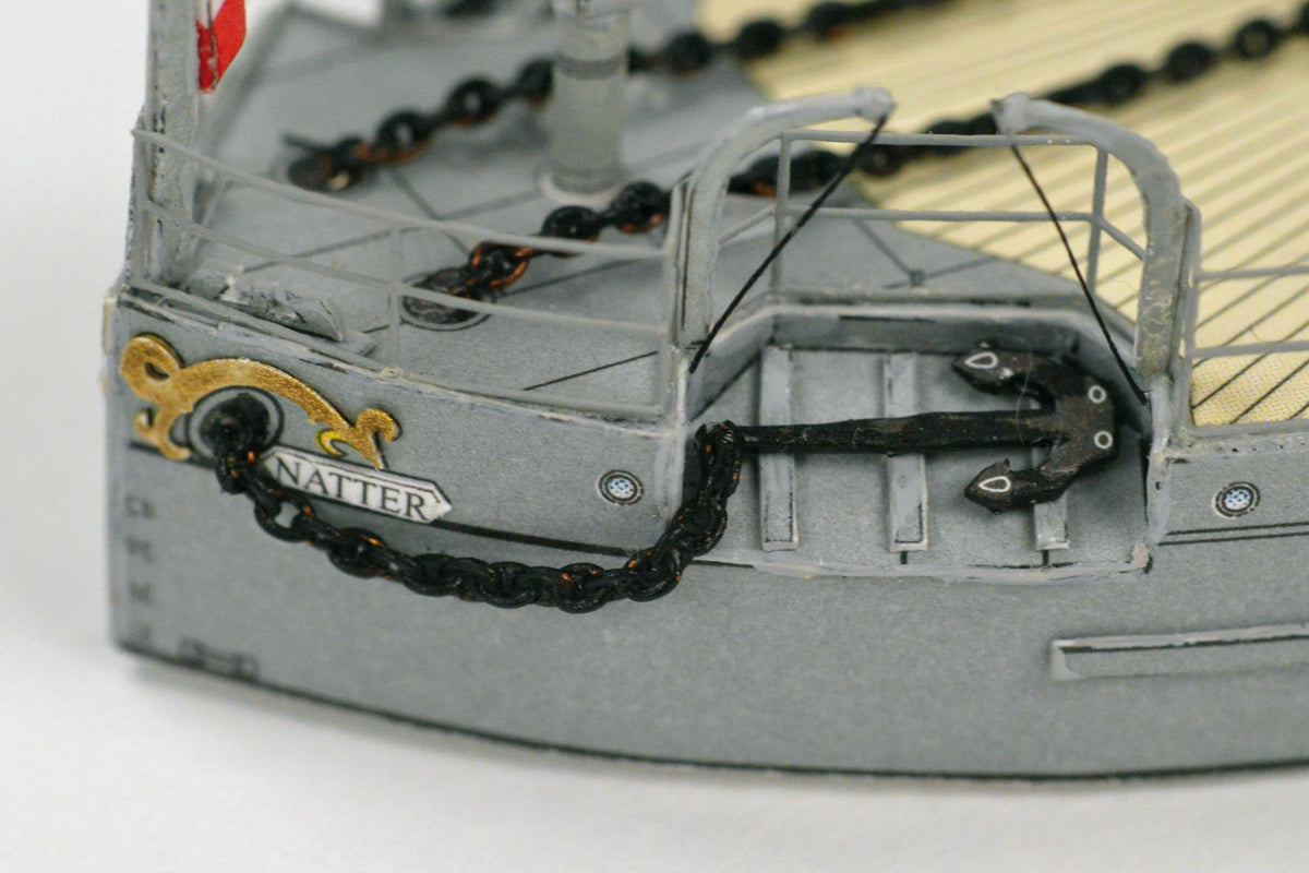 Photo of HMV Card Model Kit SMS Wespe & SMS Natter 1:250 scale paper model ships with detailed superstructure and dinghies