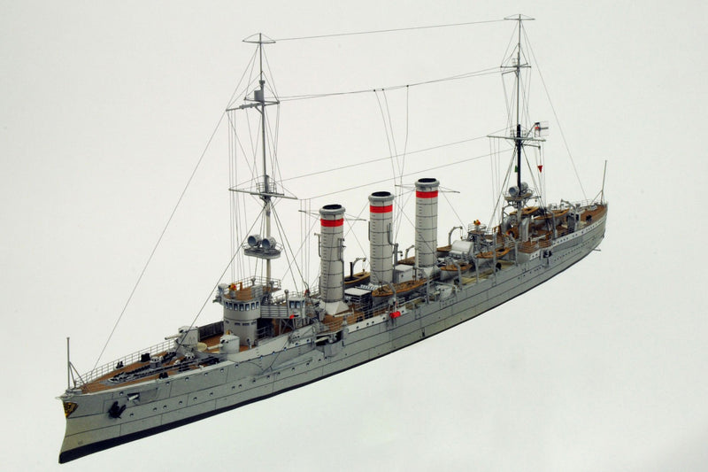 Photo of HMV SMS Emden 1914 Paper Model Kit 1/250 scale with detailed hull, bridge interior, and masts