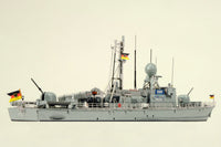 Photo of HMV Card Model Kit Fast Attack Craft Class 143 S61 Albatros 1:250 scale paper model with detailed parts and sister ships options