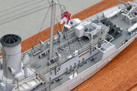 Photo of HMV Flower Class Corvette HMCS Agassiz 1:250 scale card model kit with detailed parts and realistic naval design