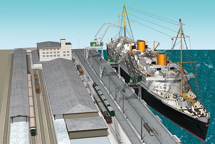 Photo of HMV Card Model Kit Bremen IV 1/250 scale ocean liner with detailed interiors and accessories