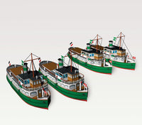Photo of HMV 103320 Hamburg Harbor Ferries Lichtwark Class 1929 paper model kit in 1:250 scale by HMV
