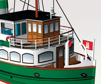 Photo of HMV 103320 Hamburg Harbor Ferries Lichtwark Class 1929 paper model kit in 1:250 scale by HMV