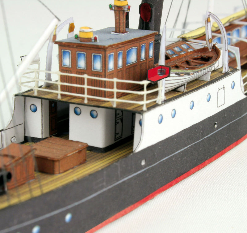 Photo of HMV Freight and Passenger Steamer Albatros 1:250 paper model kit with detailed printed parts designed by Friedrich Pohl