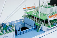 Photo of Sloman Alstertor card model kit 1/250 by HMV, detailed paper ship model with 1,645 parts