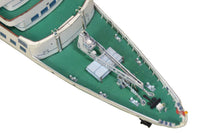 Photo of HMV Wappen von Hamburg 1/250 scale paper model kit with detailed hull, lifeboats, and railings.