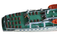 Photo of HMV Wappen von Hamburg 1/250 scale paper model kit with detailed hull, lifeboats, and railings.