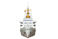 Photo of HMV Wappen von Hamburg 1/250 scale paper model kit with detailed hull, lifeboats, and railings.