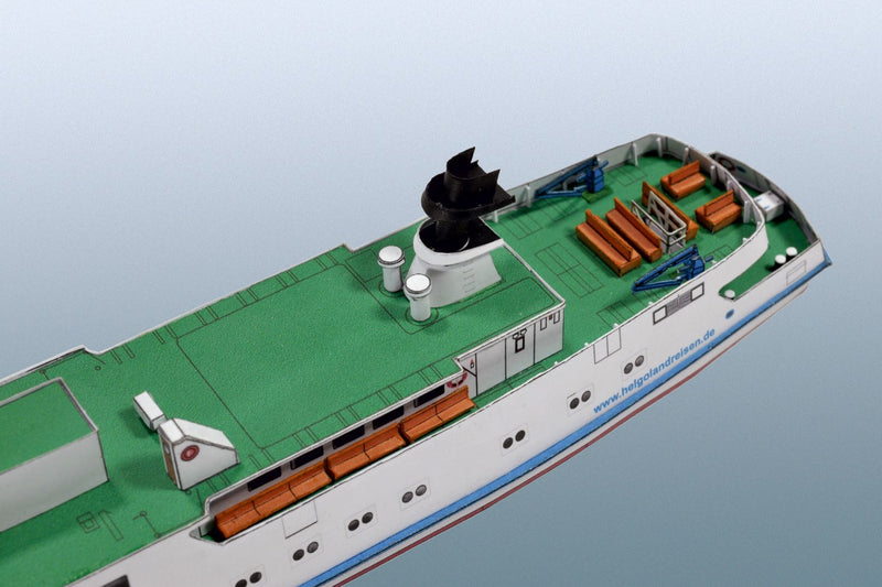Photo of Card Model Kit German Cruise Ship Funny Girl HMV 103346 in 1:250 scale with detailed paper parts