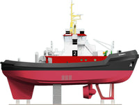 Photo of HMV Card Model Kit Combined Harbour and Seagoing Tug Bugsier 2 and 3 in 1:250 scale papermodel