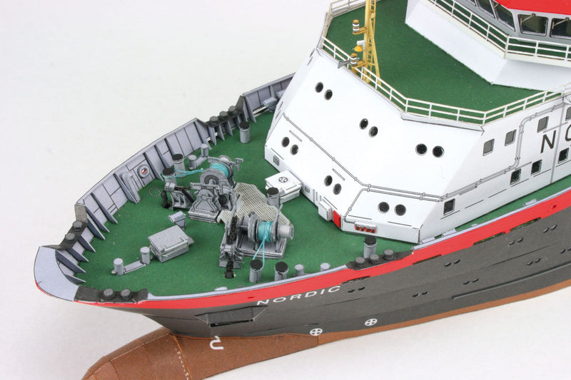 Photo of HMV Emergency Tow Vessel Nordic 1/250 card model kit with full hull and bridge interior options