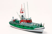 Photo of HMV papermodel kit Rescue Cruiser John T. Essberger, Georg Breusing, Hans Lüken scale 1:250 with detailed rescue boats