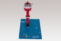 Photo of HMV Lighthouse Tegeler Plate 1/250 paper model kit showing completed lighthouse model with base and printed details