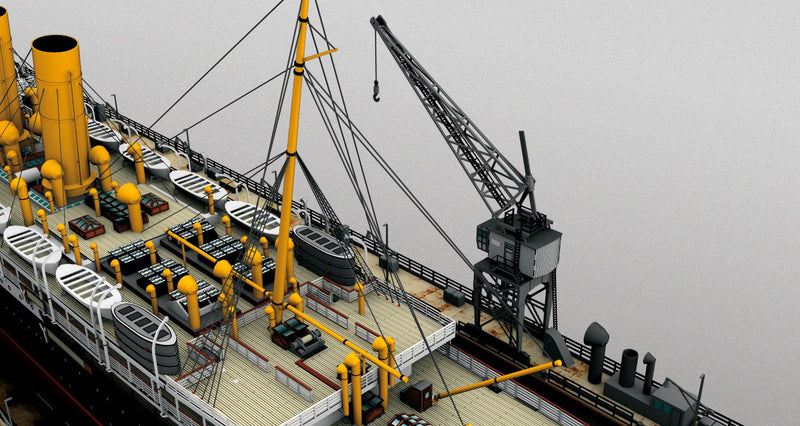 Photo of HMV 25th Anniversary card model kit Kaiser Wilhelm der Große with floating dock in 1:250 scale papercraft edition