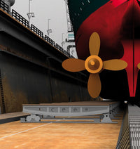 Photo of HMV 25th Anniversary card model kit Kaiser Wilhelm der Große with floating dock in 1:250 scale papercraft edition