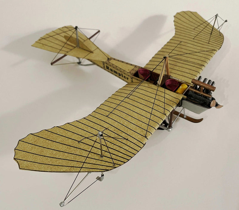 Photo of Rumpler 1911 Card Model Kit from HMV M.S. Oldtimer-Models, hand-drawn paper model of early German aircraft in 1:50 scale