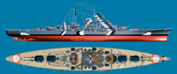 Photo of HMV Battleship Bismarck 1:250 Card Model Kit with camouflage, expert series paper model (103964)