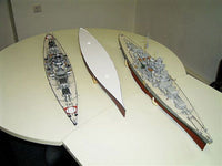 Photo of HMV Battleship Bismarck 1:250 Card Model Kit with camouflage, expert series paper model (103964)
