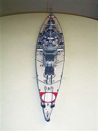 Photo of HMV Battleship Bismarck 1:250 Card Model Kit with camouflage, expert series paper model (103964)