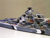 Photo of HMV Battleship Bismarck 1:250 Card Model Kit with camouflage, expert series paper model (103964)