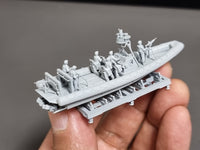 Photo of 11m Naval Special Warfare RIB with six crew figures 1:144 scale resin model by HS Model