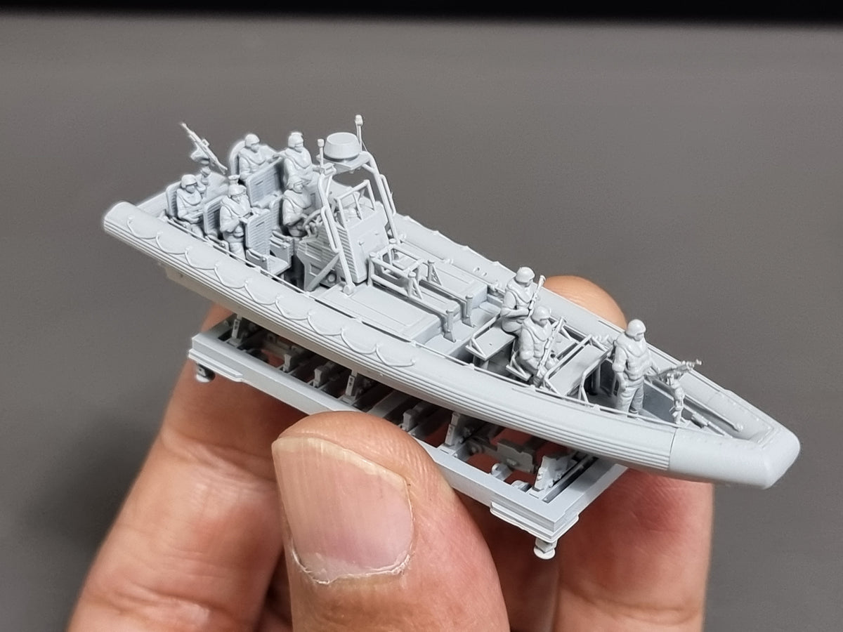Photo of 11m Rigid Inflatable Boat with Crew 1:144 scale 3D printed resin model by HS Model