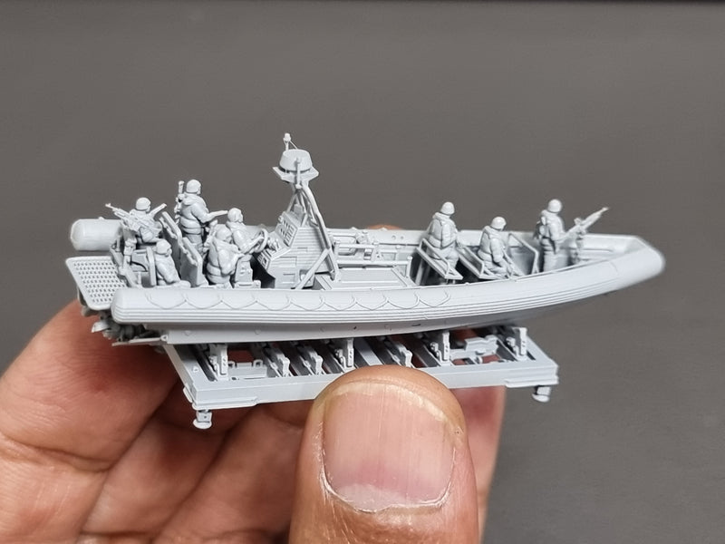 Photo of 11m Rigid Inflatable Boat with Crew 1:144 scale 3D printed resin model by HS Model