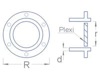 Photo of RB Model 13208 flanged brass portholes 5x8mm set of 20 for ship model building