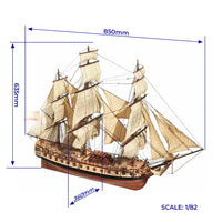 Photo of OcCre Diana 1:85 wooden model ship kit (14001) Spanish Navy frigate