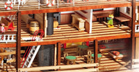 Photo of the OcCre Mississippi 1:80 scale wooden steamboat model kit with paddle-wheel and detailed historical design