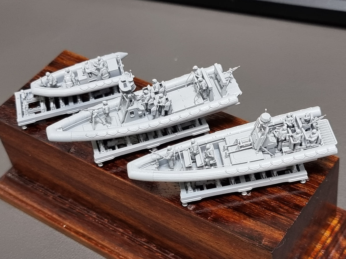 Photo of 11m Rigid Inflatable Boat with Crew 1:144 scale 3D printed resin model by HS Model
