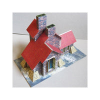 Photo of Orel 156 Talkville Small House 1:87 card model kit for H0 model railway scenery and architectural dioramas