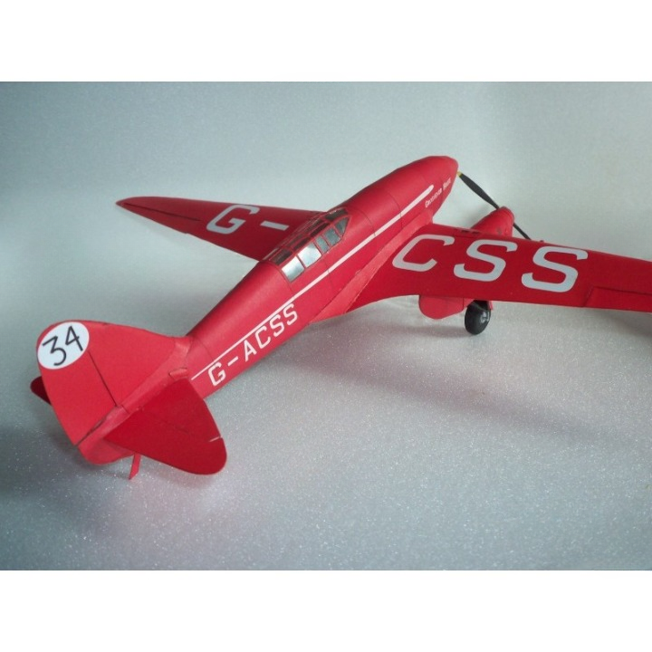 Photo of Orel 187 De Havilland DH.88 Comet 1:33 scale racing plane card model kit