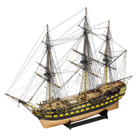 Photo of the Amati HMS Vanguard 1:72 wooden model kit (B1300,04) – British Royal Navy 74-gun ship from the Battle of the Nile