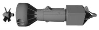 Photo of German U-Boat Type XXI U-2540 submarine model kit in 1/72 scale with 3D printed details and photo-etched parts