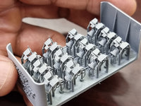 Photo of USN Oerlikon 20mm Cannon Type C 1:200 resin model set with 12 cannons and 20 ammo lockers by HS Model